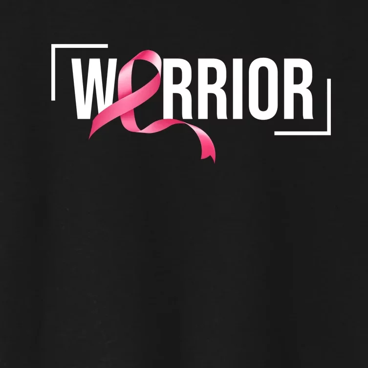 Breast Cancer Warrior Ribbon Women's Crop Top Tee