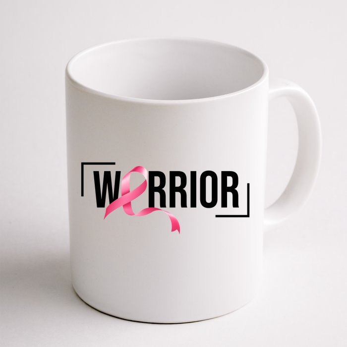 Breast Cancer Warrior Ribbon Front & Back Coffee Mug