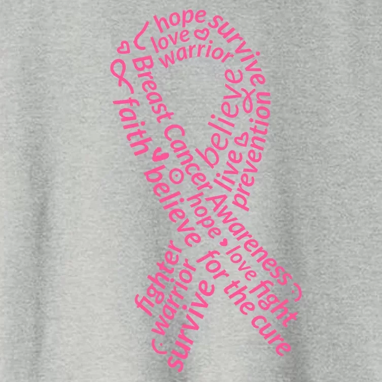 Breast Cancer Warrior Ribbon Awareness Women's Crop Top Tee