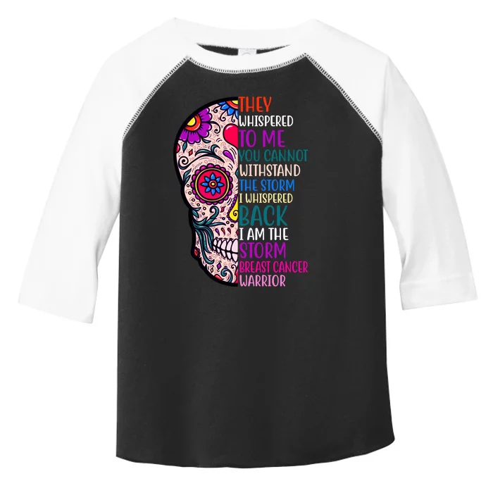 Breast Cancer Warrior I Am The Storm Quote Toddler Fine Jersey T-Shirt