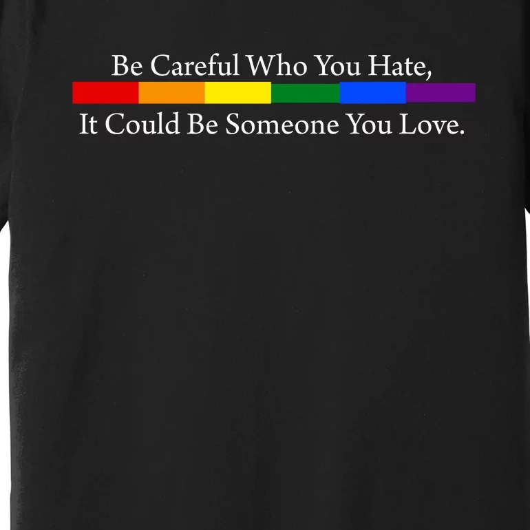 Be Careful Who You Hate It Could Be Someone You Love Premium T-Shirt