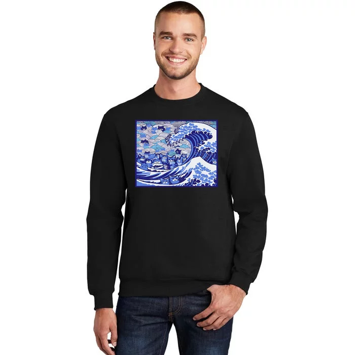 Blue Cats Wave For Kamala Funny Sweatshirt