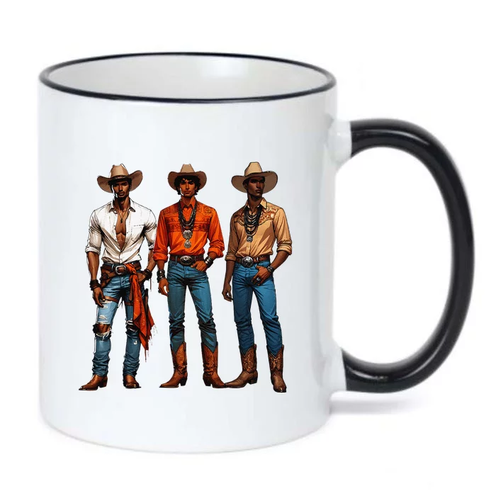 Black Cowboy Western Rodeo Melanin Black History Texas Black Color Changing Mug