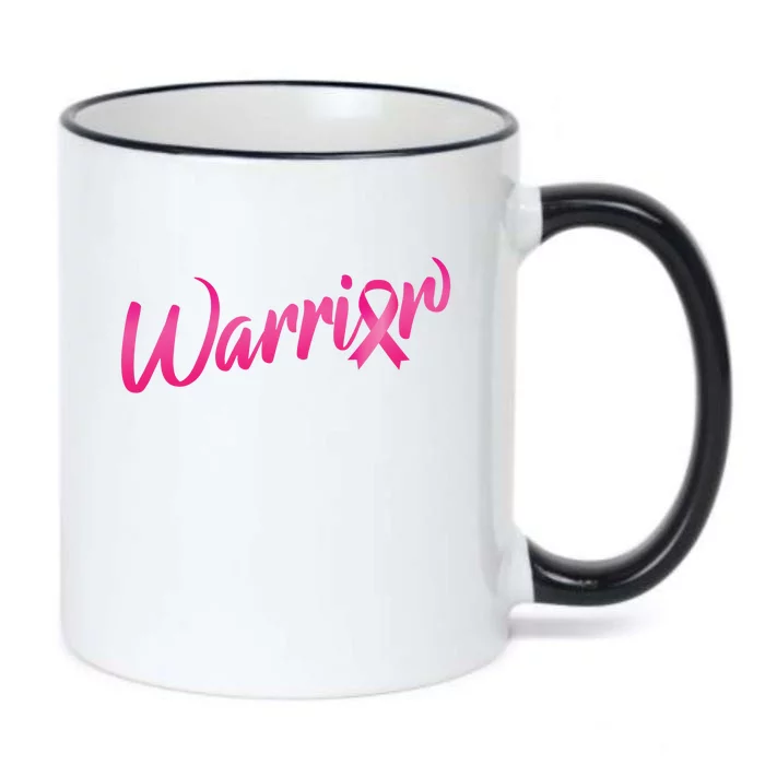 Breast Cancer Warrior Black Color Changing Mug