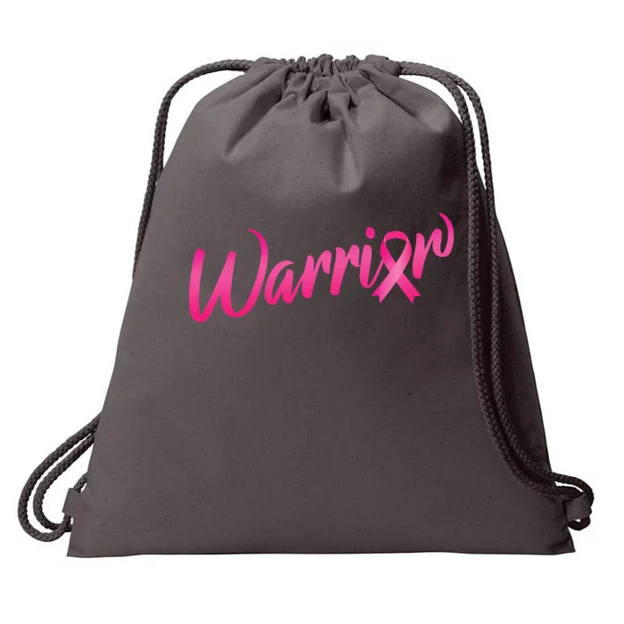 Breast Cancer Warrior Drawstring Bag