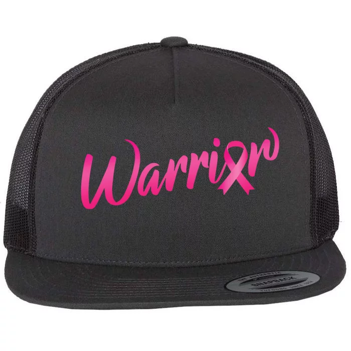 Breast Cancer Warrior Flat Bill Trucker Hat