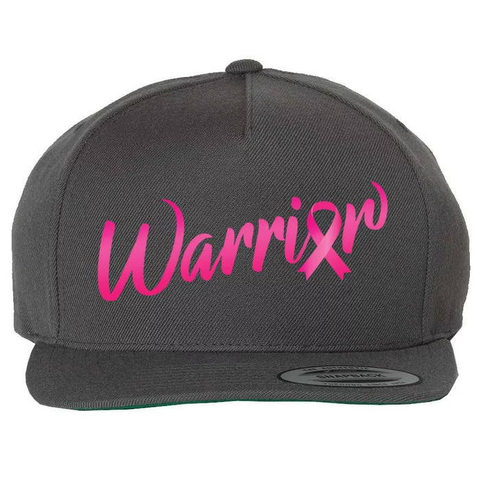 Breast Cancer Warrior Wool Snapback Cap