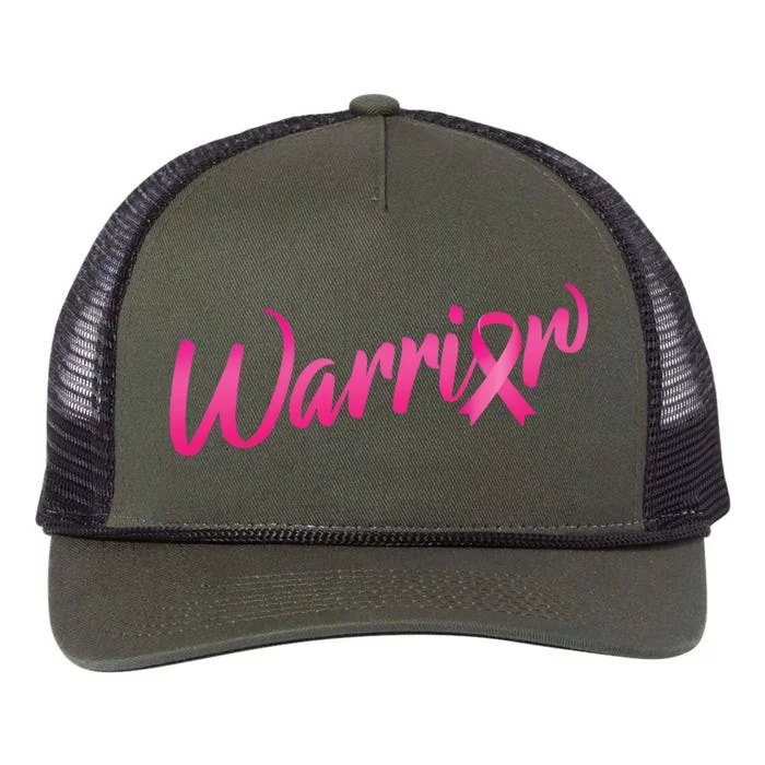 Breast Cancer Warrior Retro Rope Trucker Hat Cap