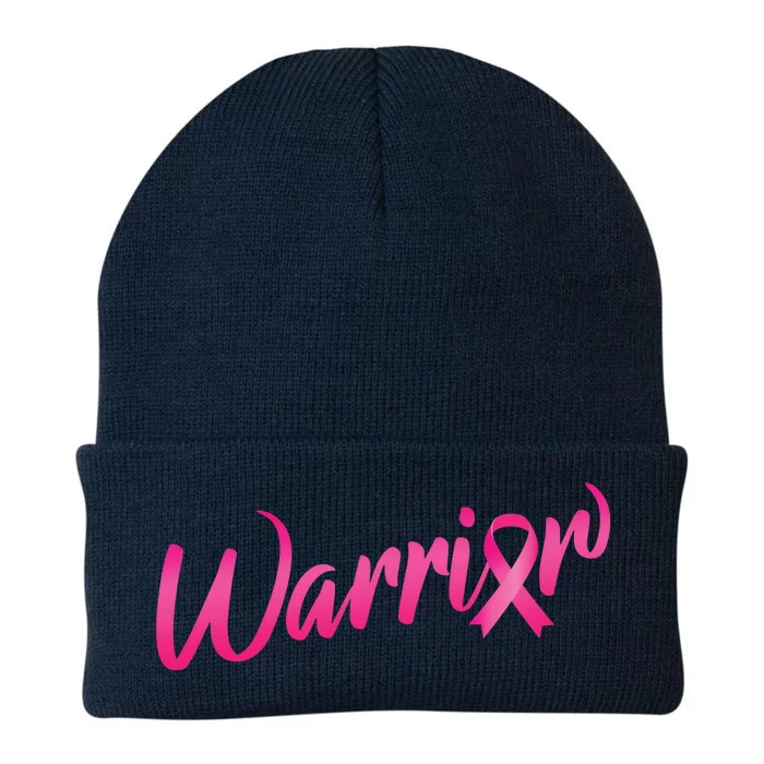 Breast Cancer Warrior Knit Cap Winter Beanie