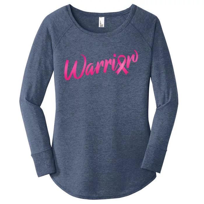 Breast Cancer Warrior Women's Perfect Tri Tunic Long Sleeve Shirt