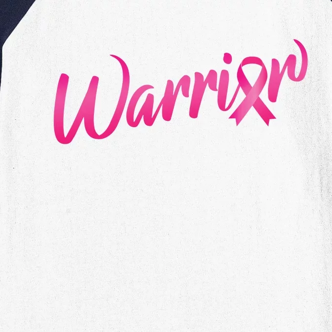 Breast Cancer Warrior Baseball Sleeve Shirt