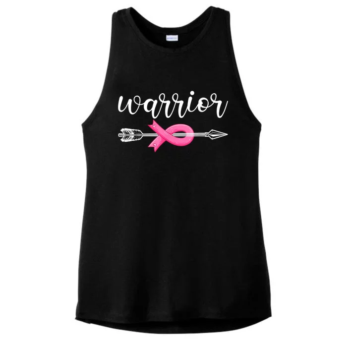 Breast Cancer Warrior Breast Cancer Awareness Ladies Tri-Blend Wicking Tank