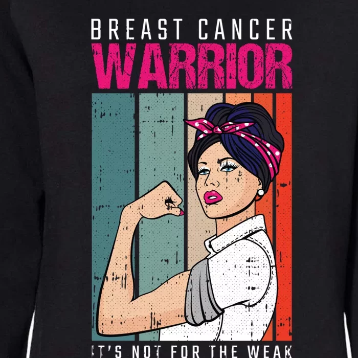 Breast Cancer Warrior Retro Unbreakable Survivor Fighter Gift Womens California Wash Sweatshirt