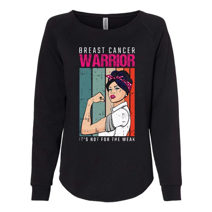 Breast Cancer Warrior Retro Unbreakable Survivor Fighter Gift Womens California Wash Sweatshirt