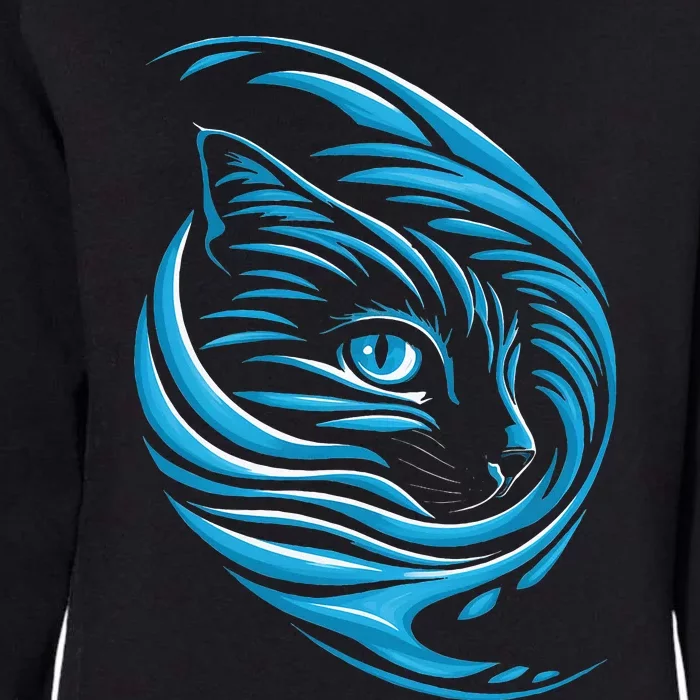 Blue Cat Wave For Kamala 47 Funny Cat Ladies Harris 2024 Womens California Wash Sweatshirt