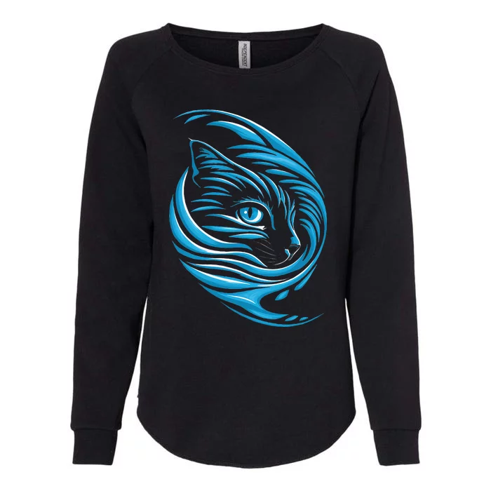 Blue Cat Wave For Kamala 47 Funny Cat Ladies Harris 2024 Womens California Wash Sweatshirt