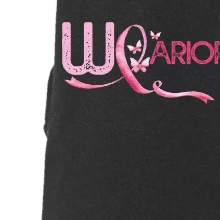 Breast Cancer Warrior Awareness Doggie 3-End Fleece Hoodie