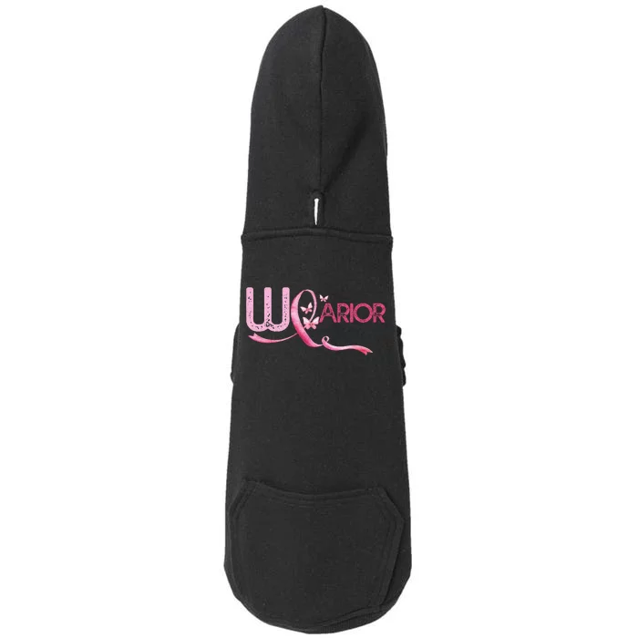 Breast Cancer Warrior Awareness Doggie 3-End Fleece Hoodie