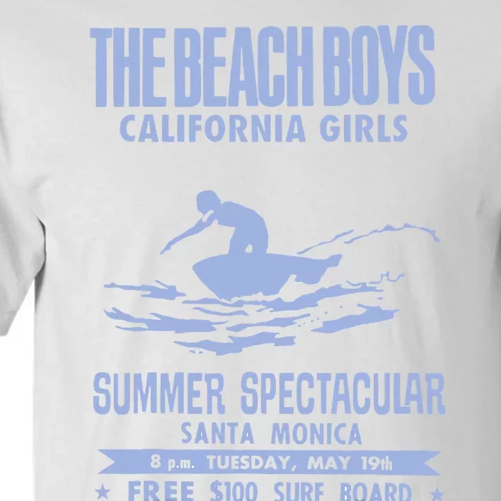 Beach California White Tall T-Shirt