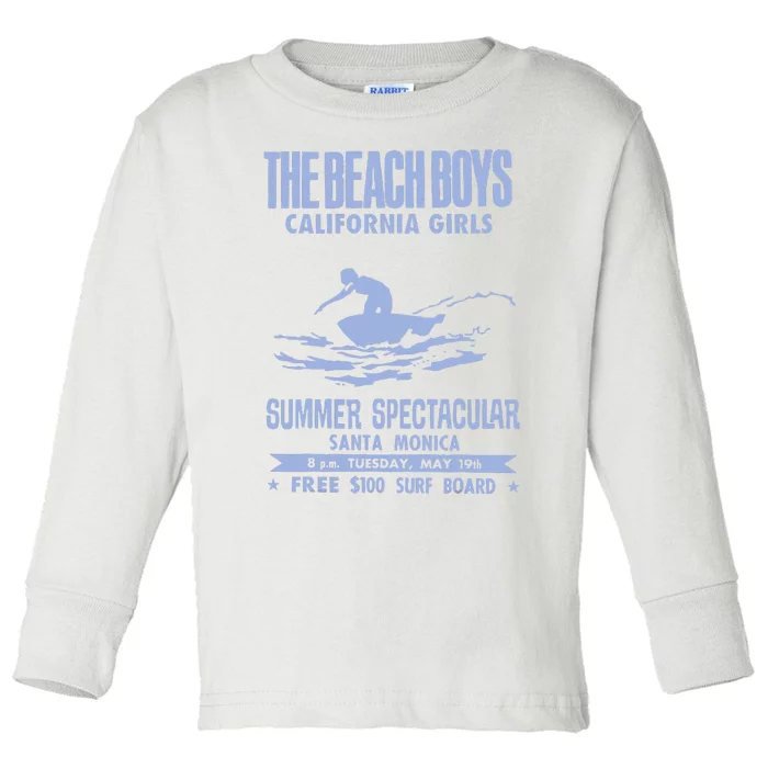 Beach California White Toddler Long Sleeve Shirt