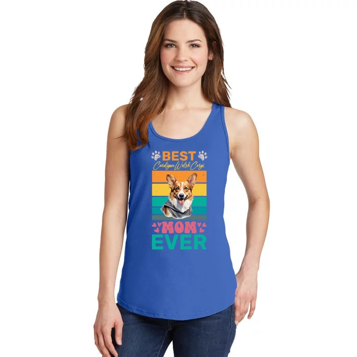 Best Cardigan Welsh Corgi Mom Ever Dog Lover Mom Gift Ladies Essential Tank