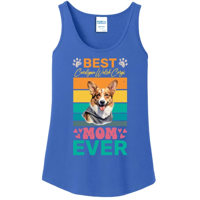 Best Cardigan Welsh Corgi Mom Ever Dog Lover Mom Gift Ladies Essential Tank