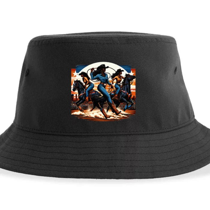 Black Cowgirl Western Rodeo Melanin Black History Texas Sustainable Bucket Hat