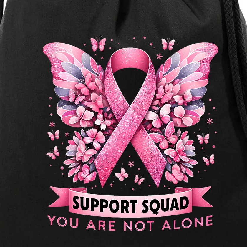 Breast Cancer Warrior Breast Cancer Awareness Support Squad Drawstring Bag