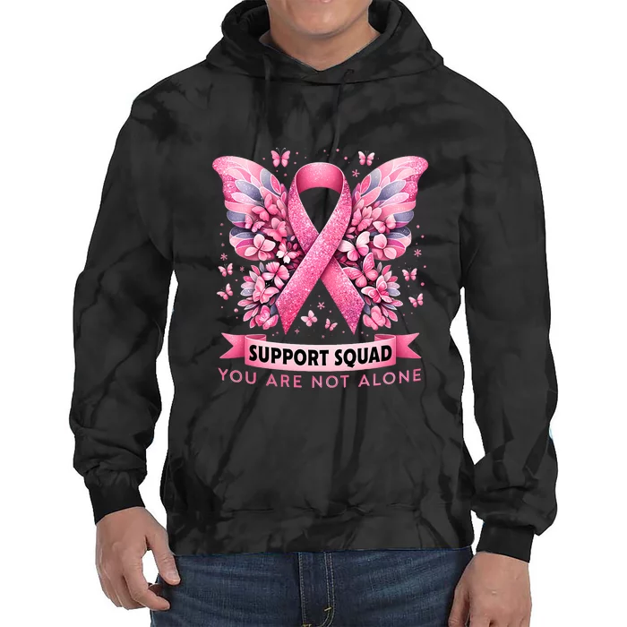 Breast Cancer Warrior Breast Cancer Awareness Support Squad Tie Dye Hoodie