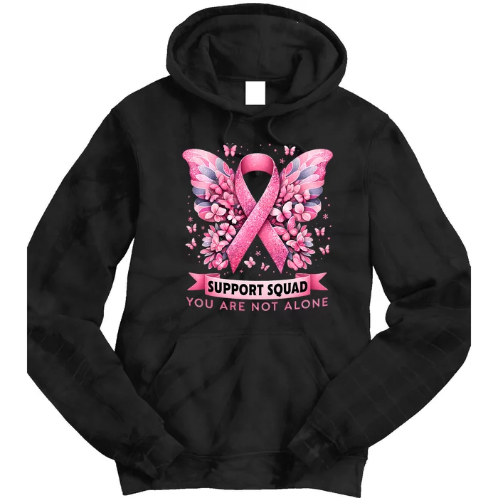 Breast Cancer Warrior Breast Cancer Awareness Support Squad Tie Dye Hoodie