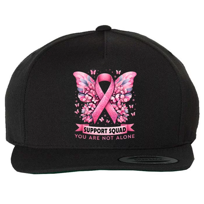 Breast Cancer Warrior Breast Cancer Awareness Support Squad Wool Snapback Cap