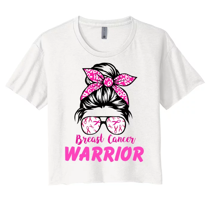 Breast Cancer Warrior Women's Crop Top Tee