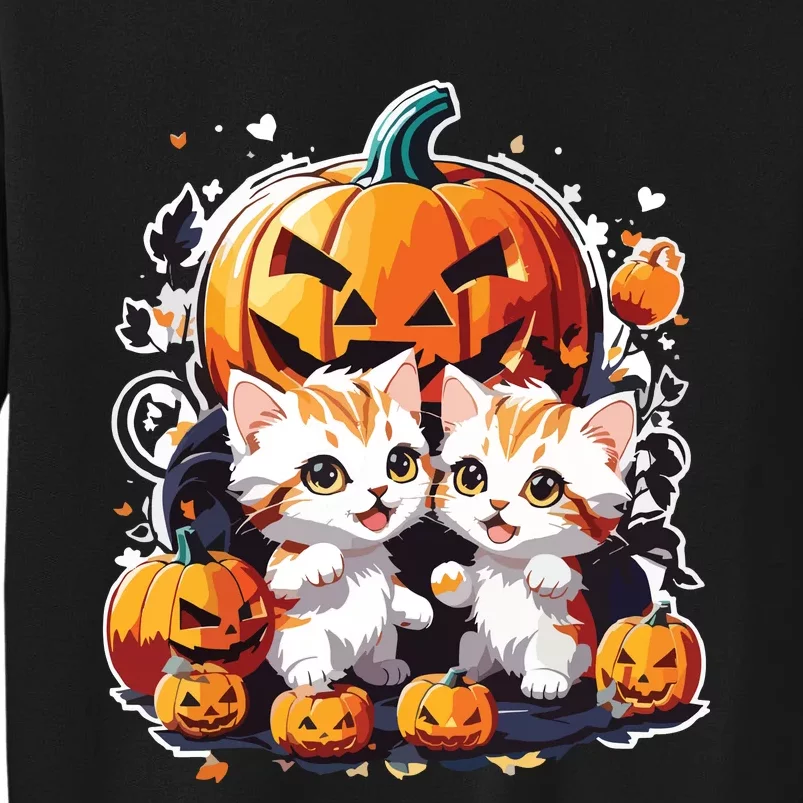 Baby Cats With Pumpkin Halloween Costume Boy Sweatshirt