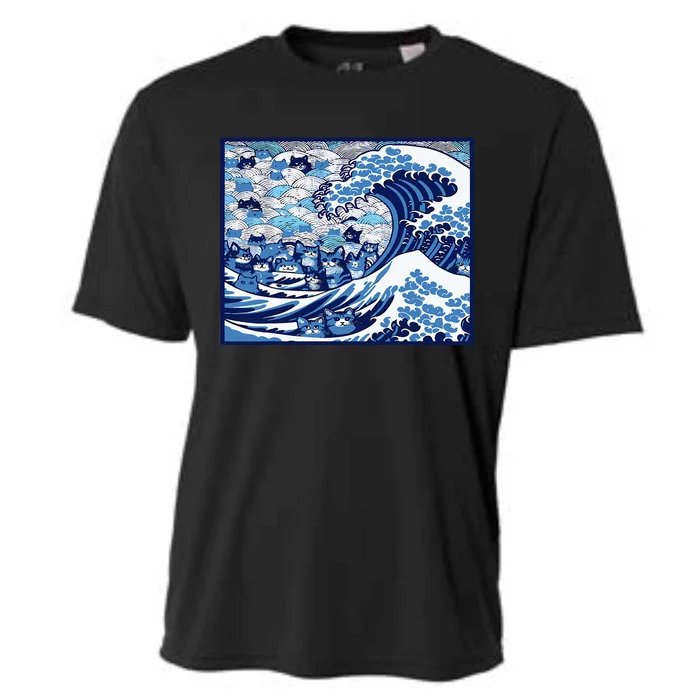 Blue Cats Wave For Kamala Cooling Performance Crew T-Shirt