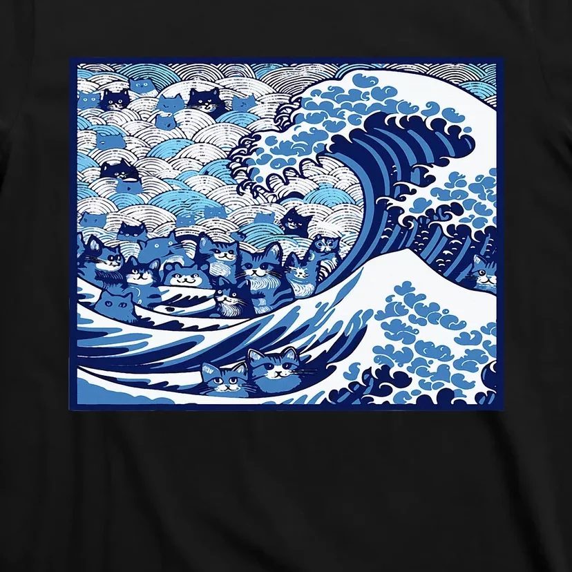 Blue Cats Wave For Kamala T-Shirt