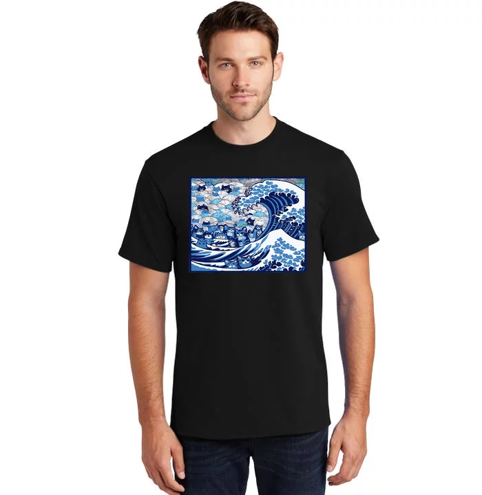 Blue Cats Wave For Kamala Tall T-Shirt