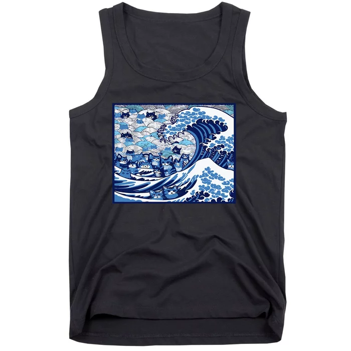 Blue Cats Wave For Kamala Tank Top