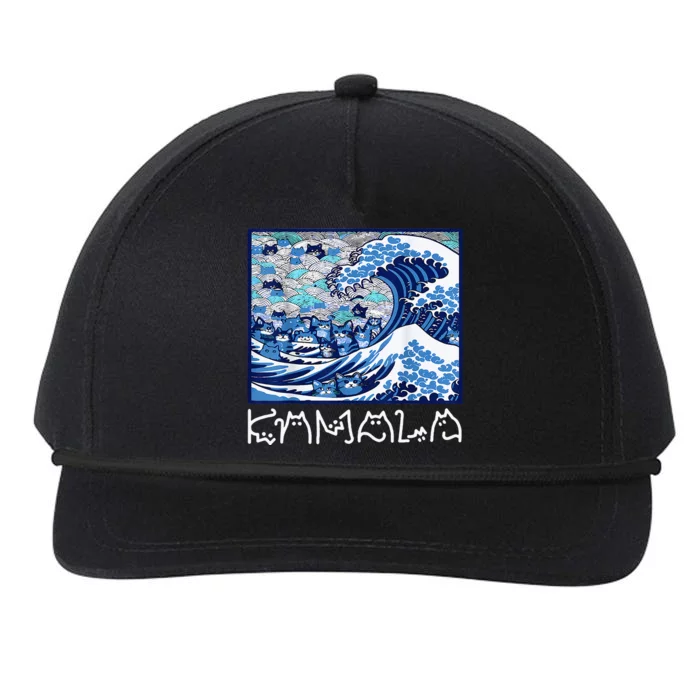 Blue Cats Wave For Kamala Snapback Five-Panel Rope Hat