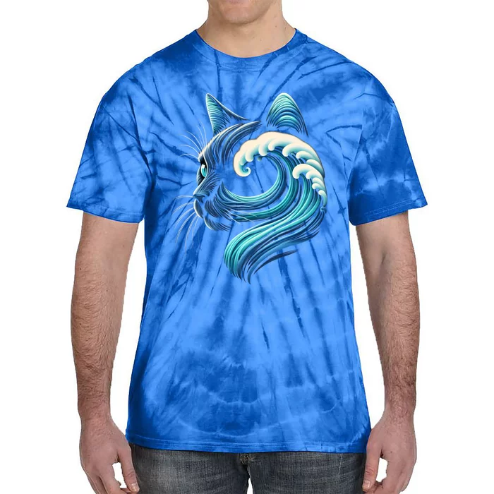 Blue Cats Wave For Kamala Funny Blue Wave Of Cat Ladies Cute Gift Tie-Dye T-Shirt