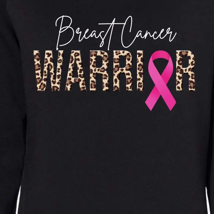 Breast Cancer Warrior Pink Ribbon Cheetah Womens California Wash Sweatshirt