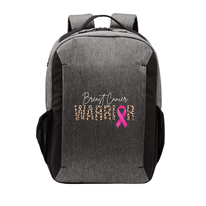 Breast Cancer Warrior Pink Ribbon Cheetah Vector Backpack