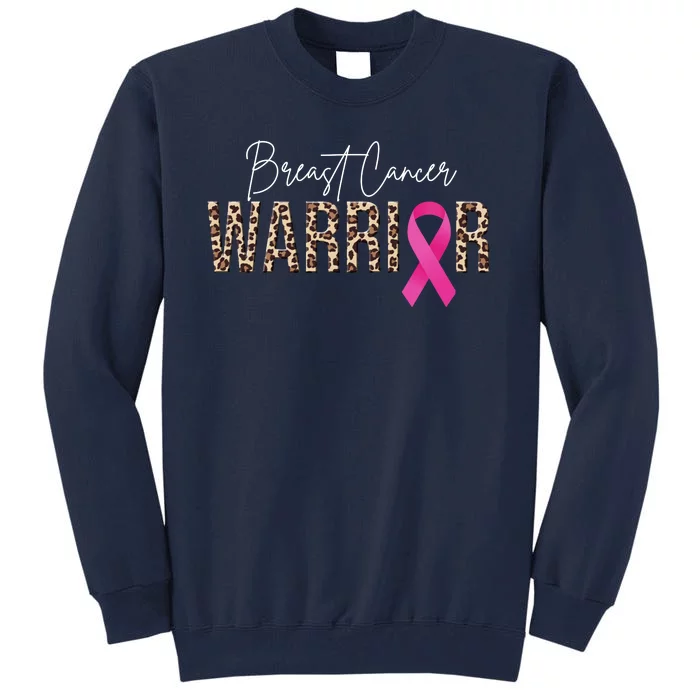 Breast Cancer Warrior Pink Ribbon Cheetah Tall Sweatshirt