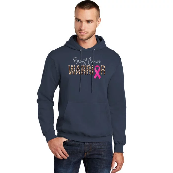 Breast Cancer Warrior Pink Ribbon Cheetah Tall Hoodie