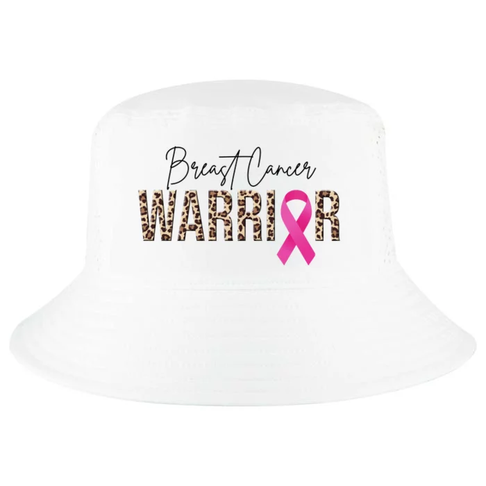 Breast Cancer Warrior Pink Ribbon Cheetah Cool Comfort Performance Bucket Hat