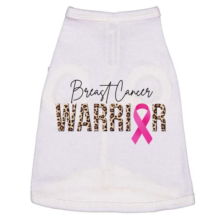 Breast Cancer Warrior Pink Ribbon Cheetah Doggie Tank