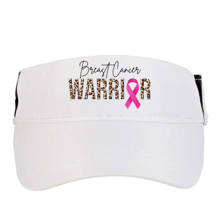 Breast Cancer Warrior Pink Ribbon Cheetah Adult Drive Performance Visor