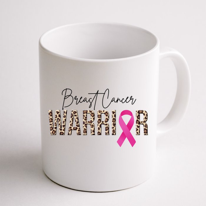 Breast Cancer Warrior Pink Ribbon Cheetah Front & Back Coffee Mug