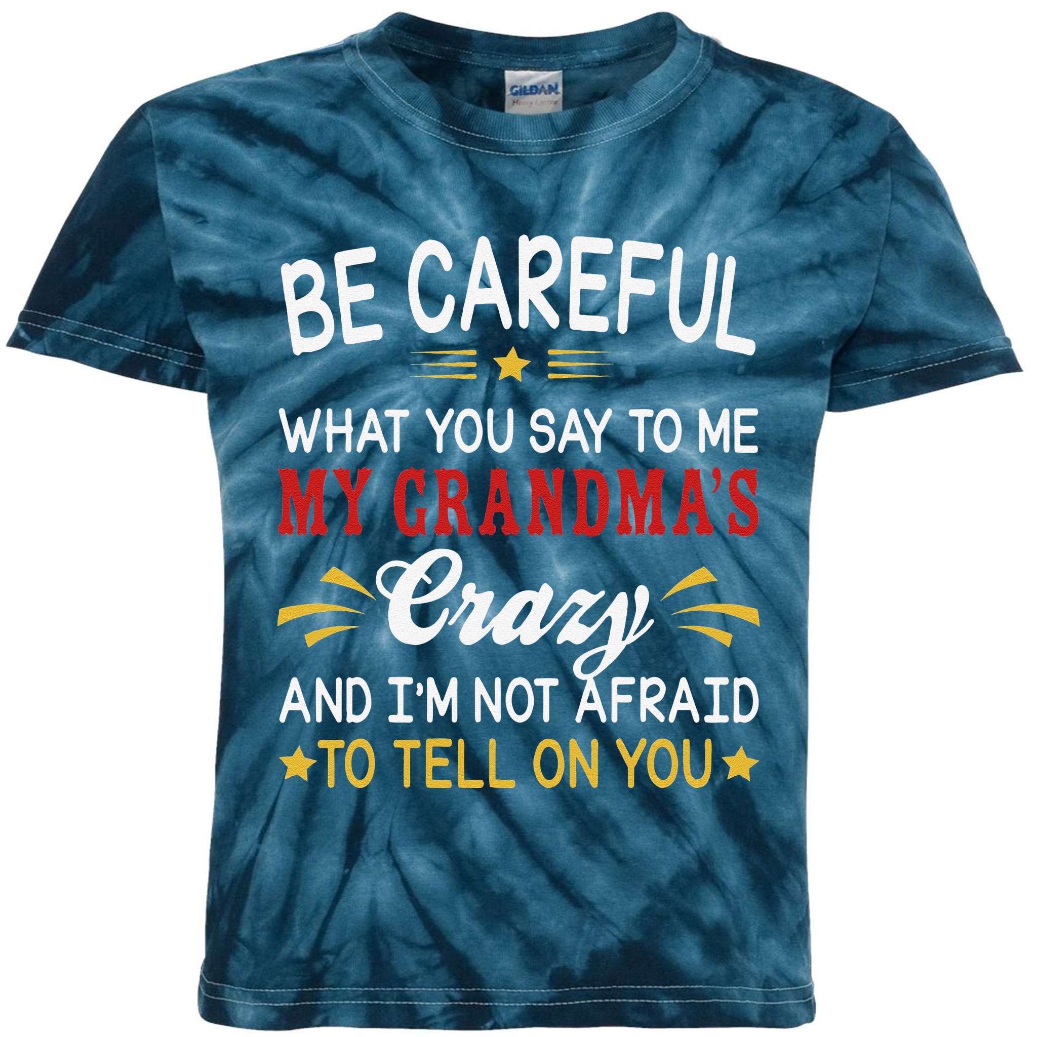 Be Careful What You Say To Me My Grandma's Crazy Mothers Day Kids Tie ...