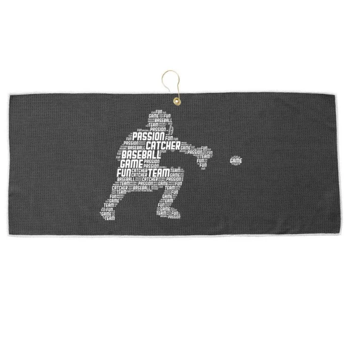 Baseball Catcher Y.O.U.T.H Large Microfiber Waffle Golf Towel