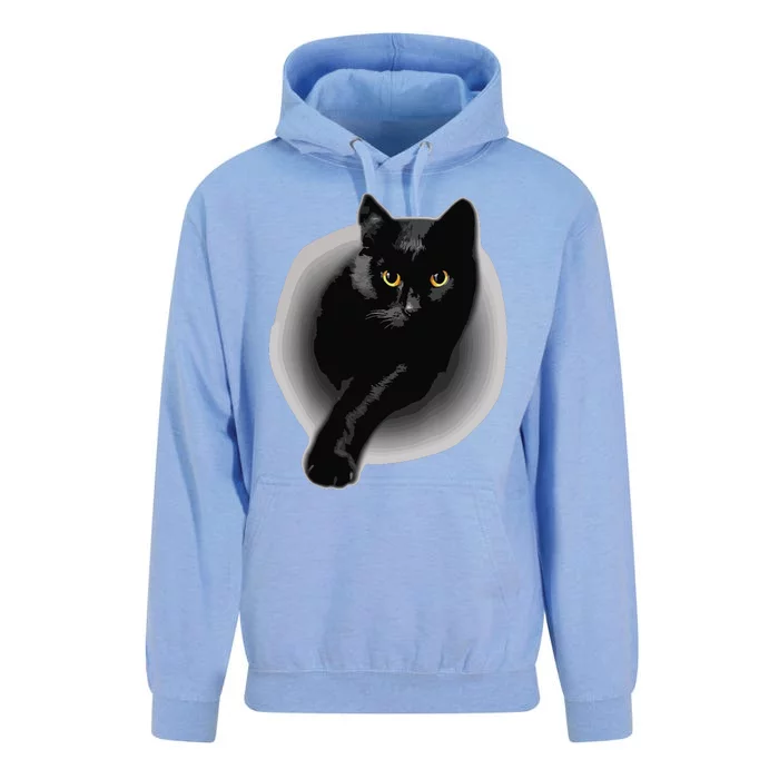 Black Cat Yellow Eyes Cats Tee Gift Unisex Surf Hoodie